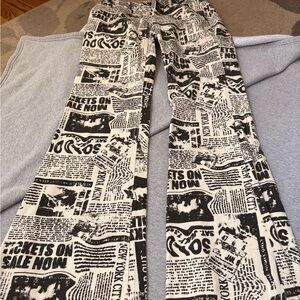 Garage Denim Low Rise Jeans - Black and White